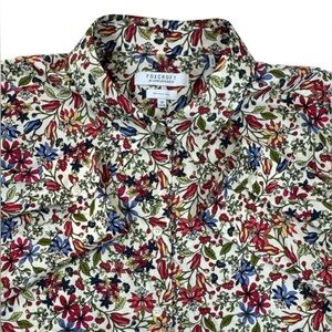 Foxcroft for Appleseed’s Floral Button Up Shirt Wrinkle Free Cotton Size 20